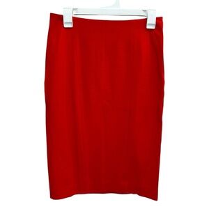 Ann Taylor Vibrant Red Pencil Skirt Size 2 Office Work Attire